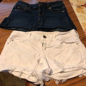 *2/$10”American Eagle shorts Bundle , White/Denim